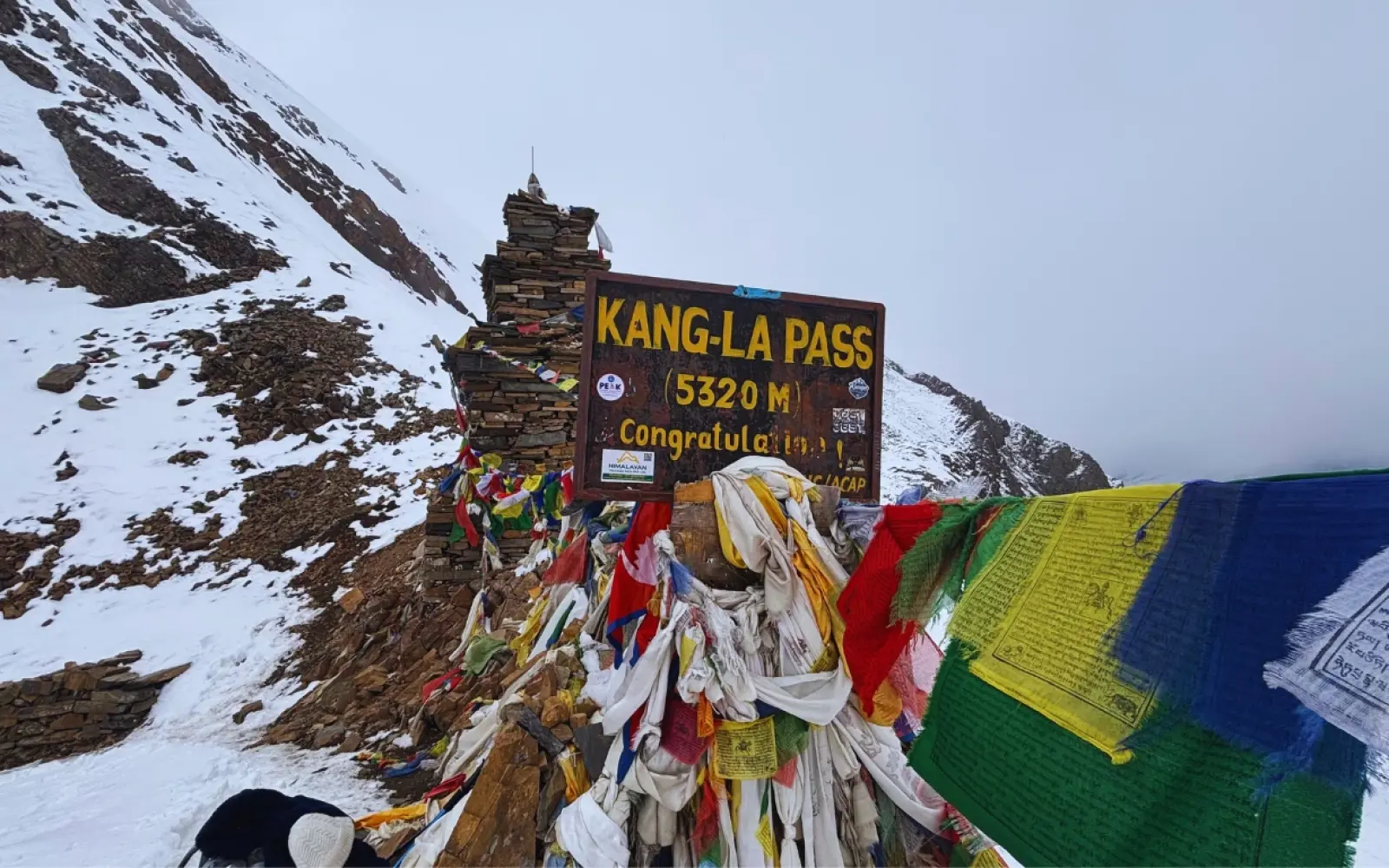Kang la pass is the highest point of the nar phu valley trek
