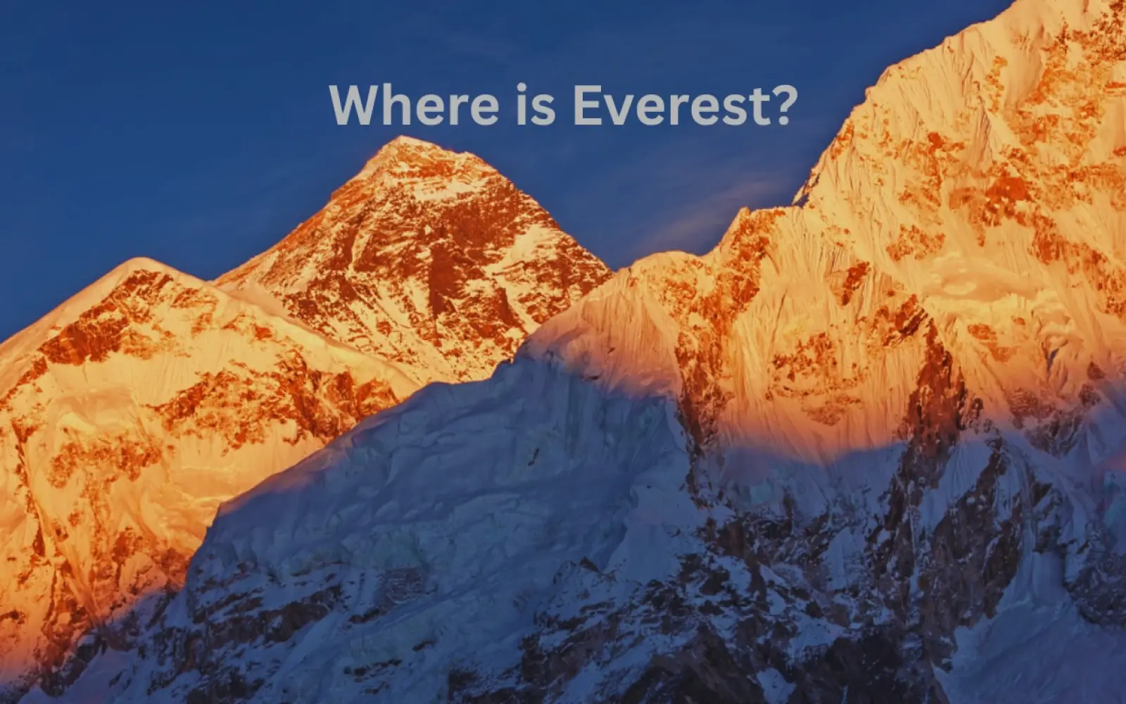 Mount Everest on the Nepal China border from Nepal side with sunrise view 2026