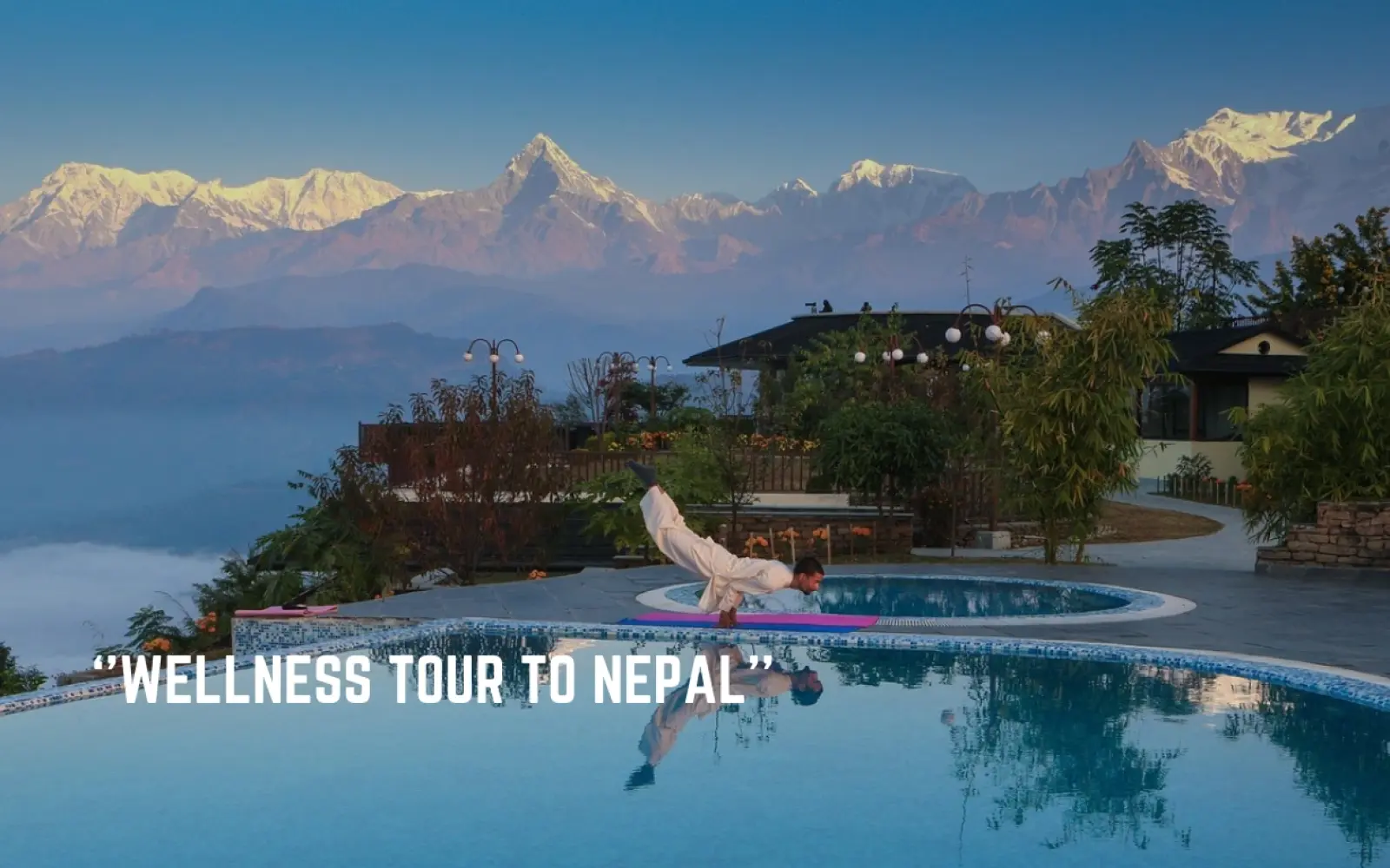 Yoga during wellness tour to nepal