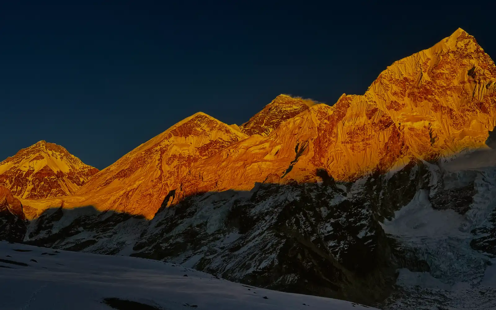 The sunset view from Kalapathar