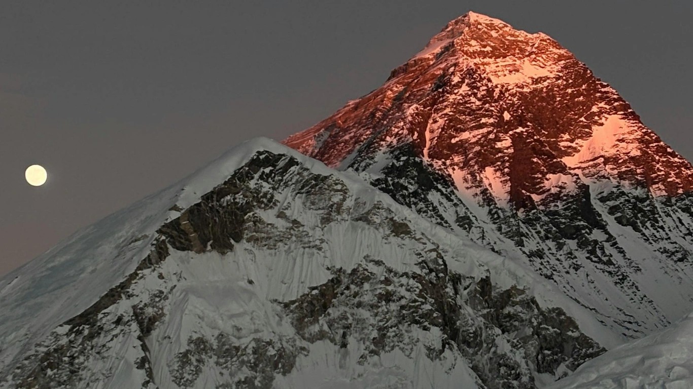Height of mount everest