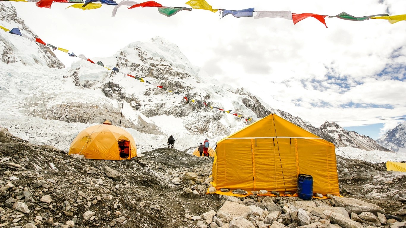 Everest base camp is the base of world tallest mountain