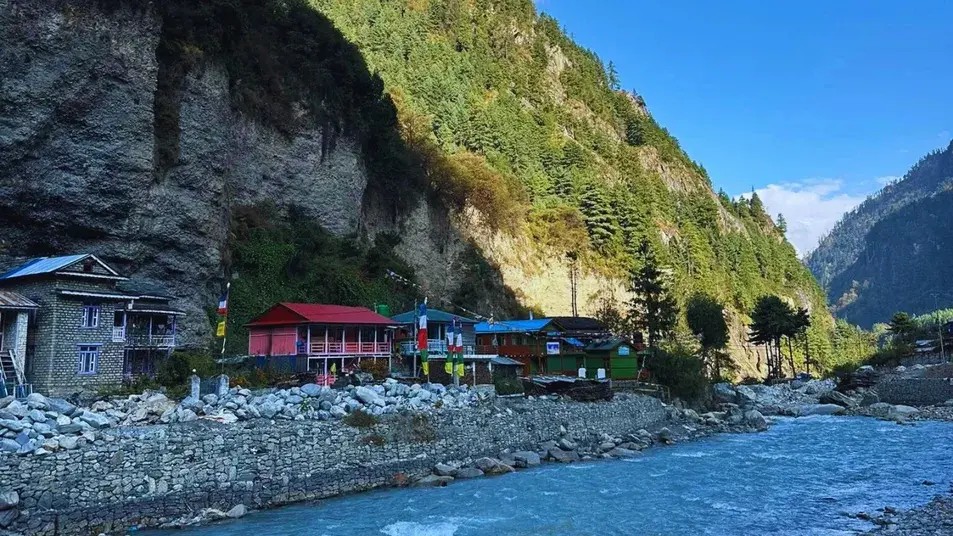 Tea house stay during trekking in Nepal.