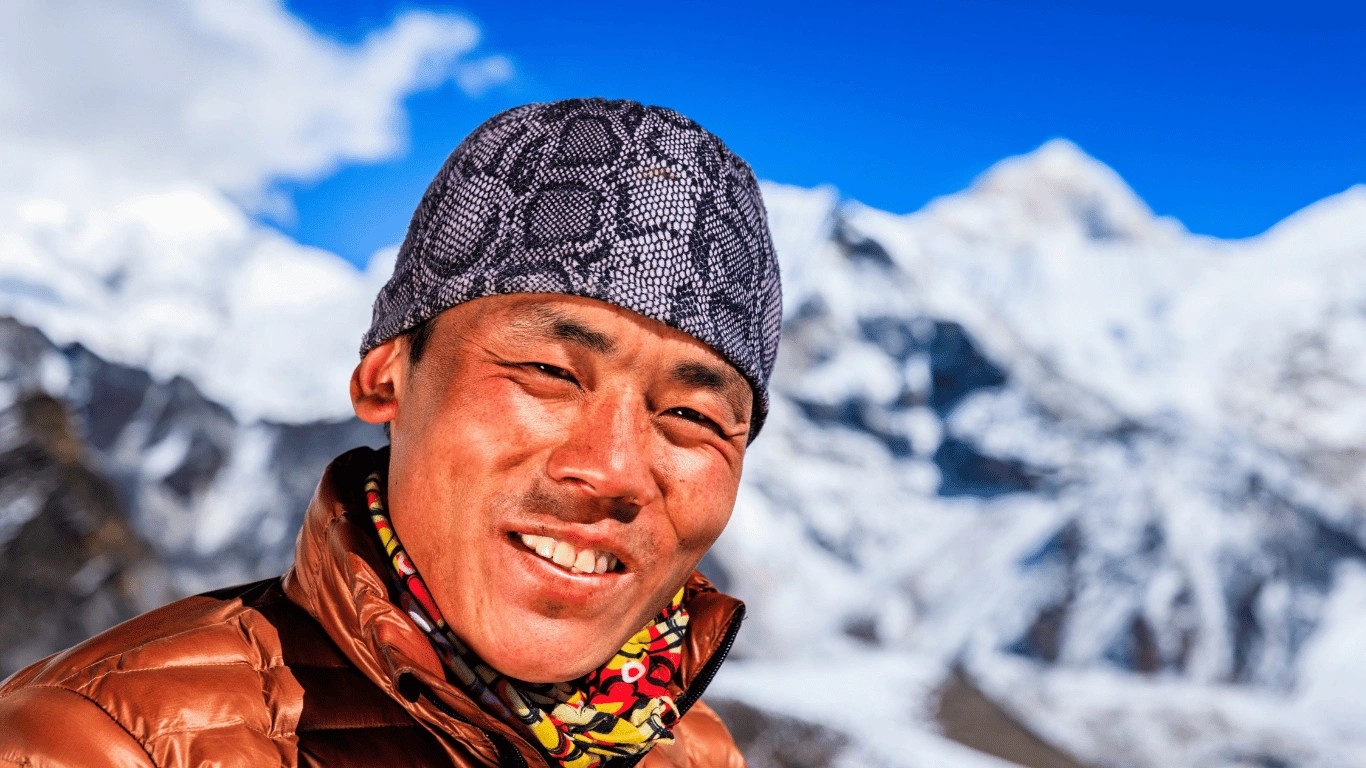 Sherpa people in Namche Bazaar, Khumbu region, Nepal.