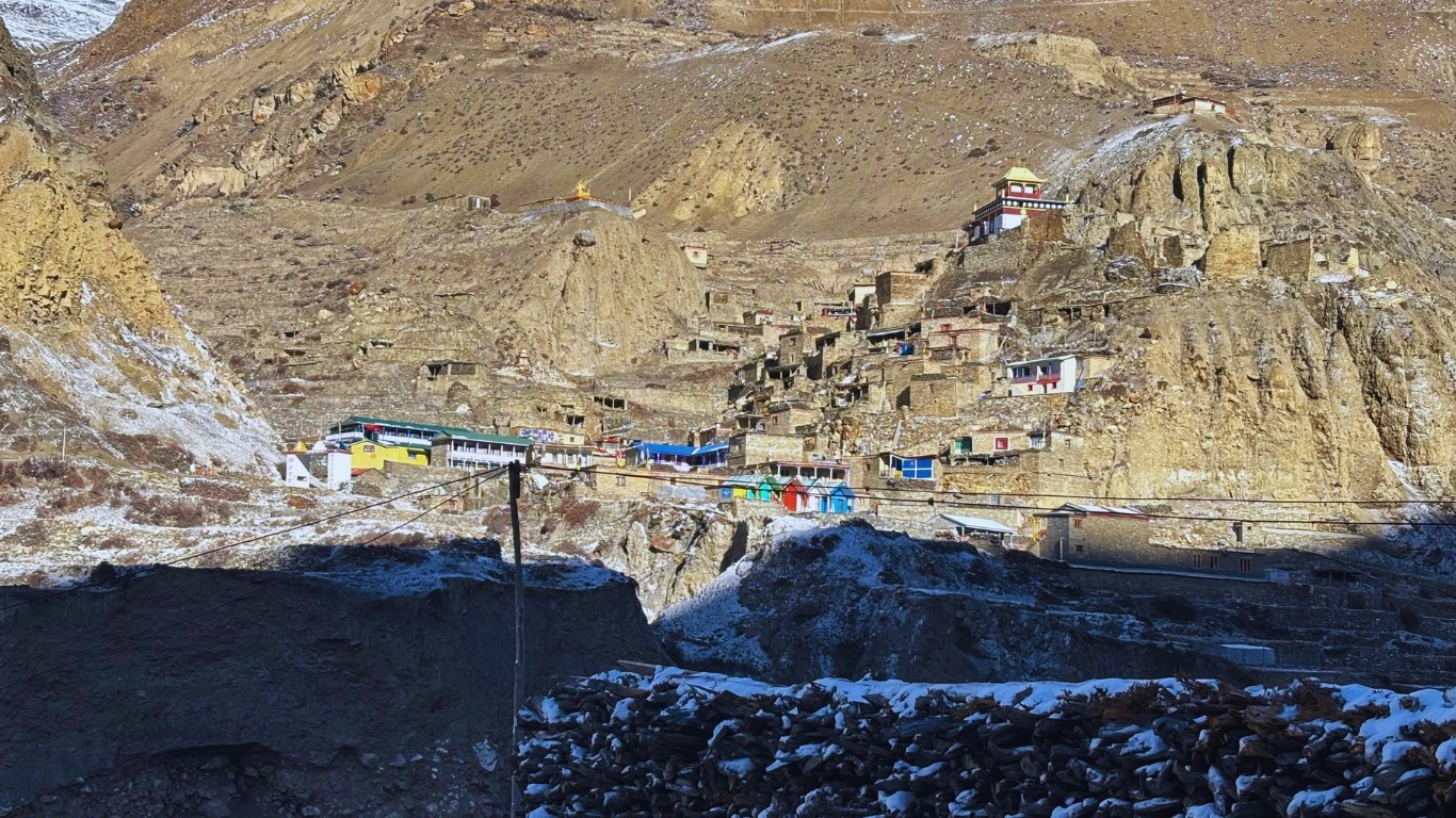 teahouses and village along nar phu valley trek cost route providing accommodation and local experience in the Himalayas