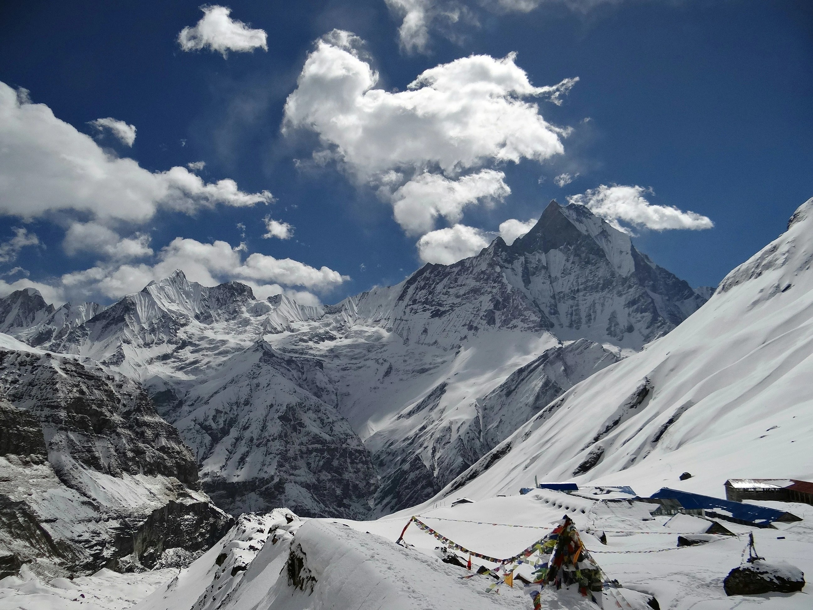  Best Annapurna Base Camp viewpoint showing complete 360-degree panorama of the Annapurna Sanctuary amphitheater at sunrise