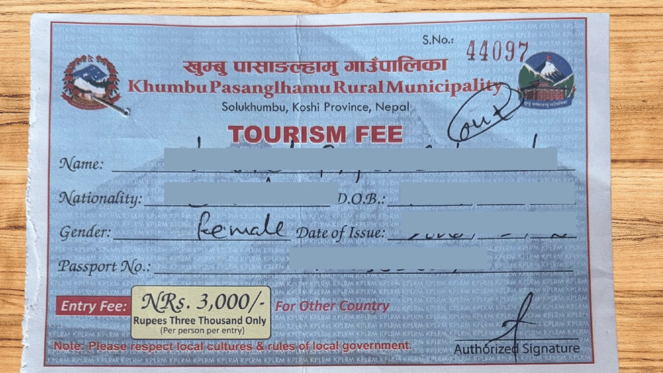Khumbu Pasang Lhamu Rural Municipality Permit