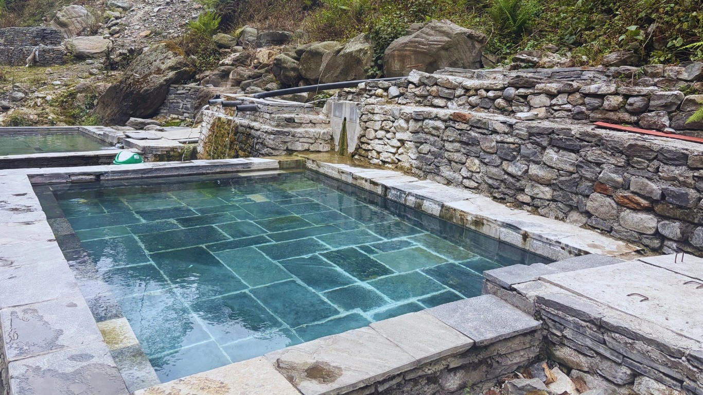 The pool of hot spring