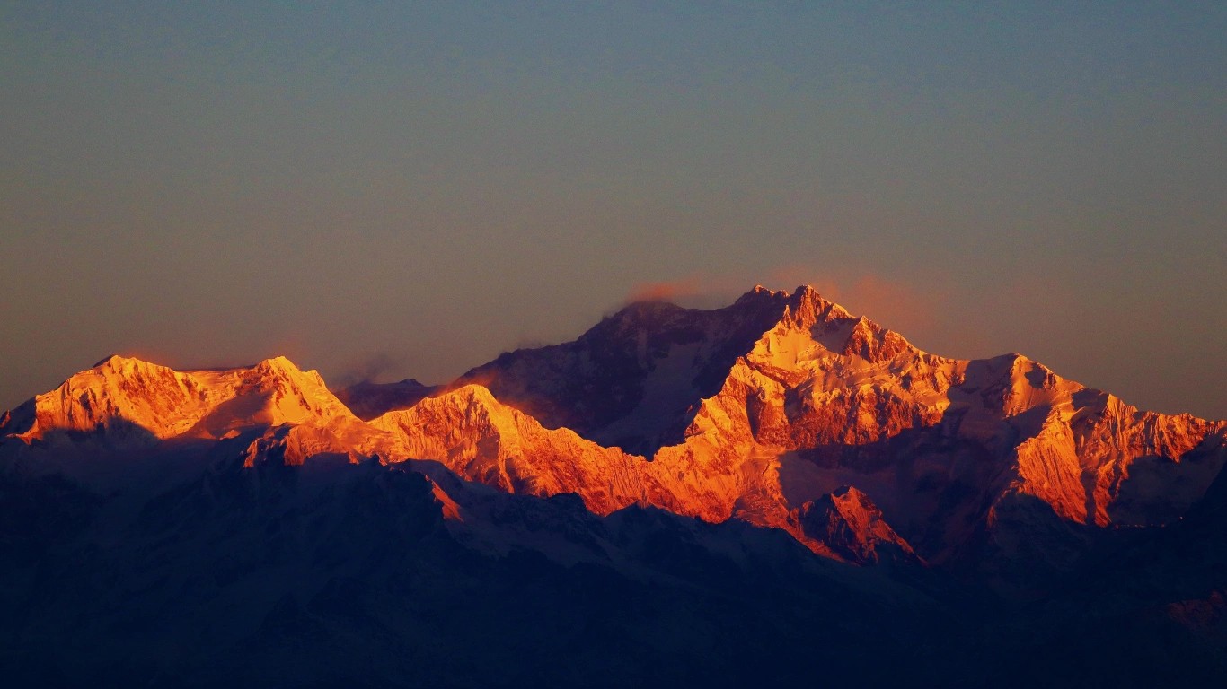Kanchenjunga beautiful sunset