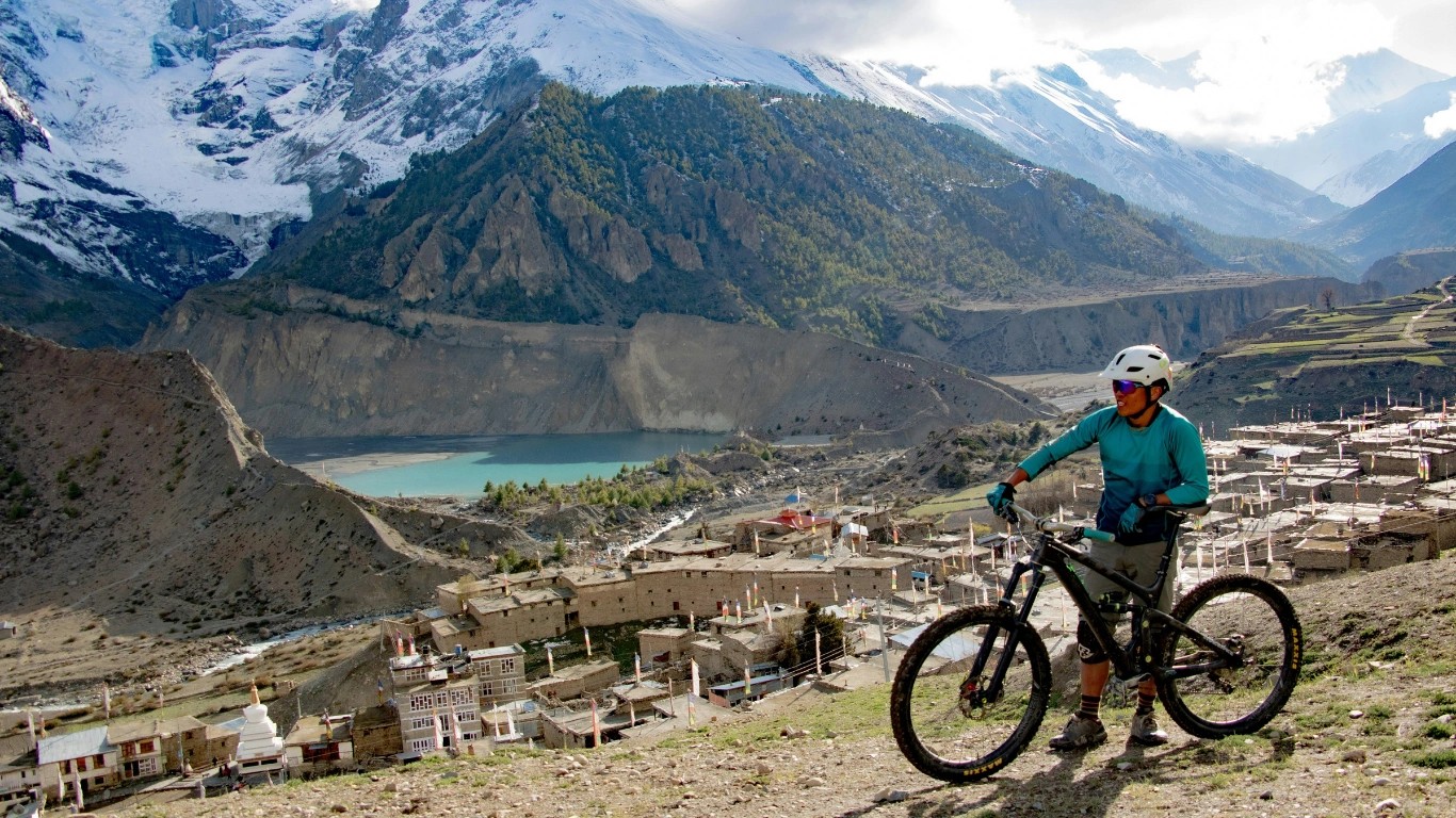 Stunning mountain views from Manang.