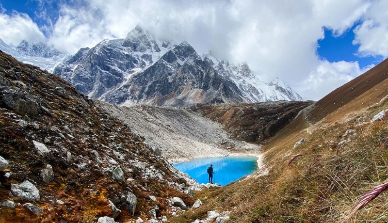 Manaslu Base Camp Trek Nepal showing eighth highest mountain and remote Larkya La pass circuit route