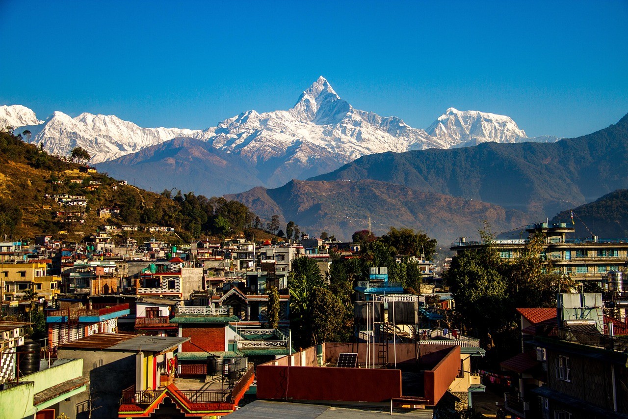 Nepal honeymoon tour package mountain view in Pokhara
