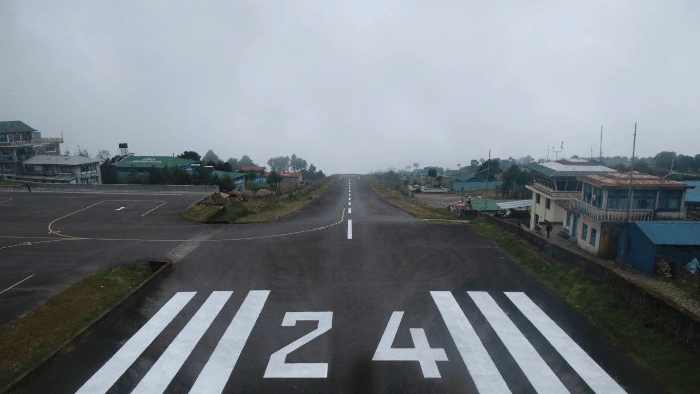 Lukla airport clouds weather delay cancellation morning fog Everest region Nepal flight cancellation pattern