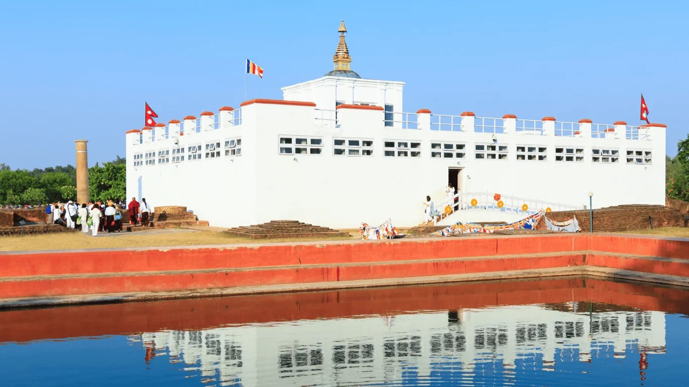 Maya Devi Temple in Lumbini, Nepal, a UNESCO World Heritage Site and the birthplace of Lord Buddha.