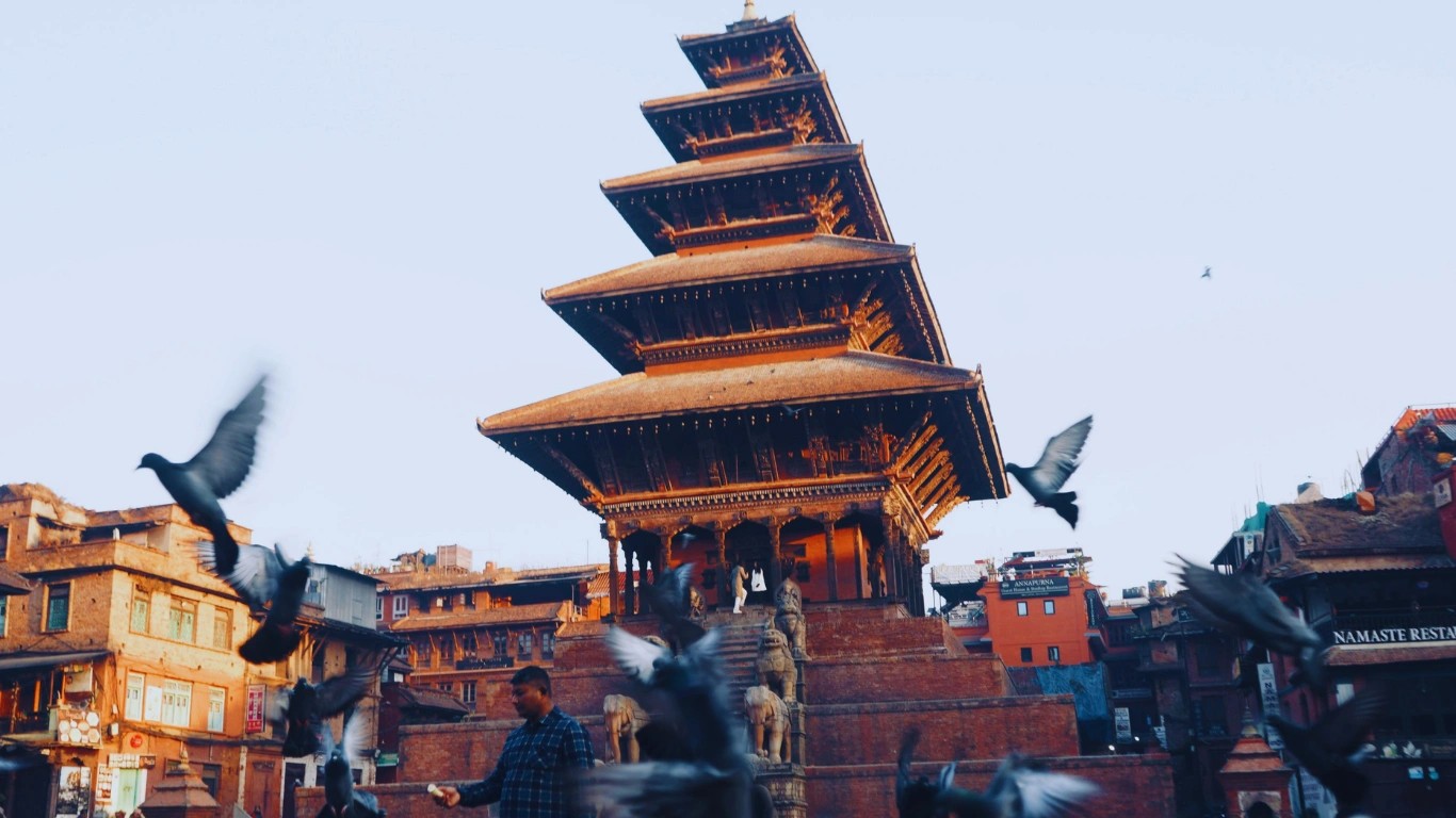 Bhaktapur Durbar Square UNESCO World Heritage Site Nepal medieval city temples and traditional Newari architecture
