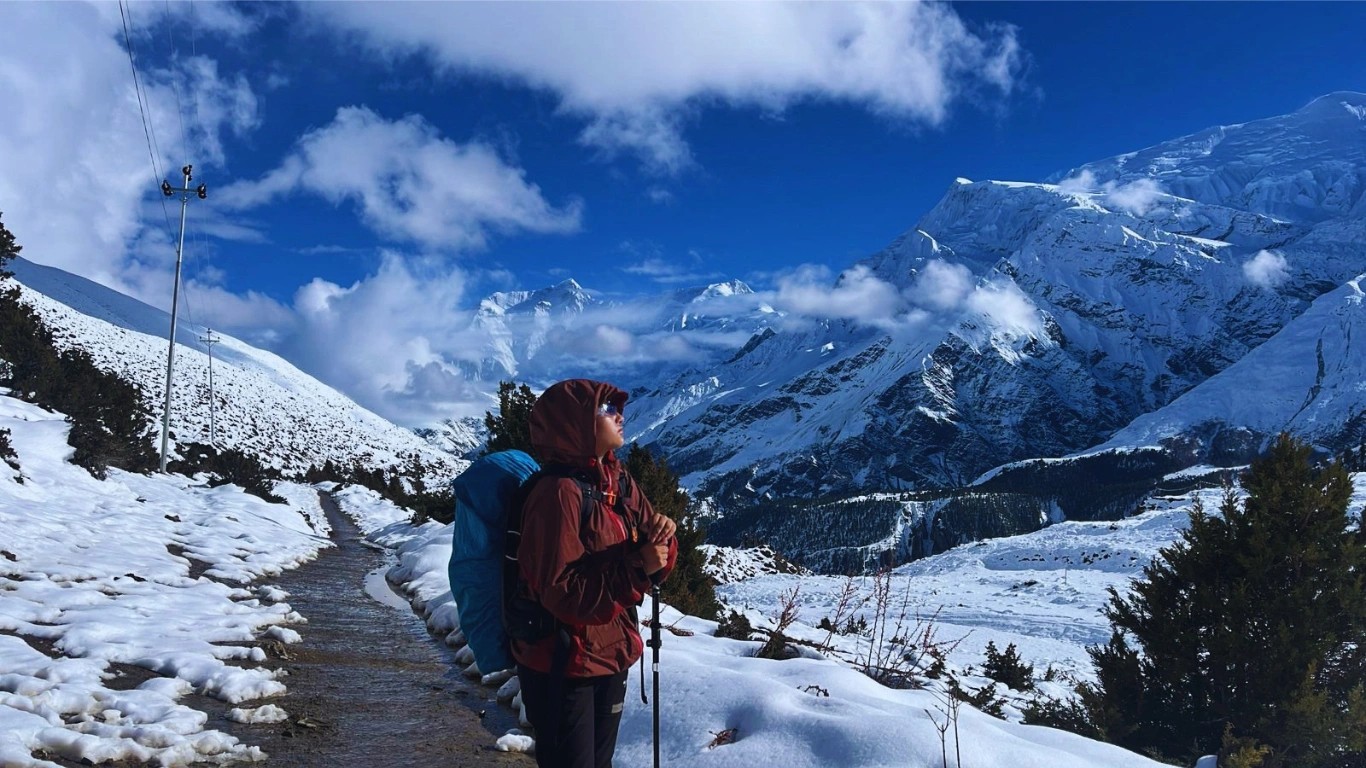 Bibisika Raut female trekking expert Nepal wearing professional trekking gear
